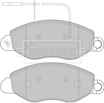 BORG & BECK stabdžių trinkelių rinkinys, diskinis stabdys BBP1850